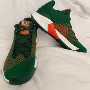 Brand New Adidas Miami Hurricanes Basketball Shoes